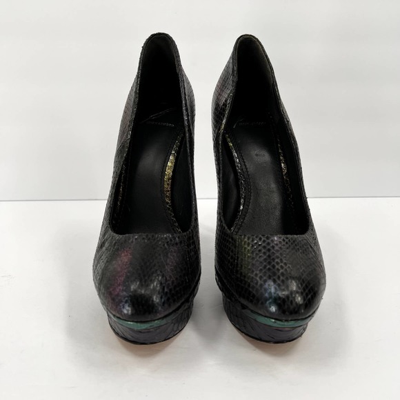 BRIAN ATWOOD Shoes Womens 9.5 Iridescent Ferguson Metallic Snake Platform Pump - Picture 4 of 12
